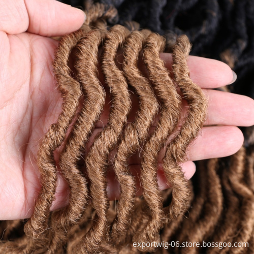 Wholesale Synthetic Hair Hot Selling Crochet Braids Hair Extensions Faux Locs Deep Curly Dreadlocs Hair Wave Gypsy Locs